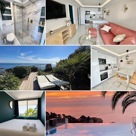 Vue Mer, Terrasse & Piscine - Free Parking - Monaco